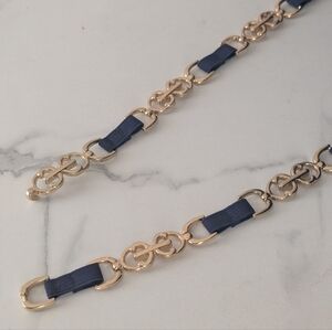 Elegant Gold and Navy Chain Necklace